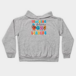 Retro Teaching Future Leaders Groovy Teacher Back To School Kids Hoodie
